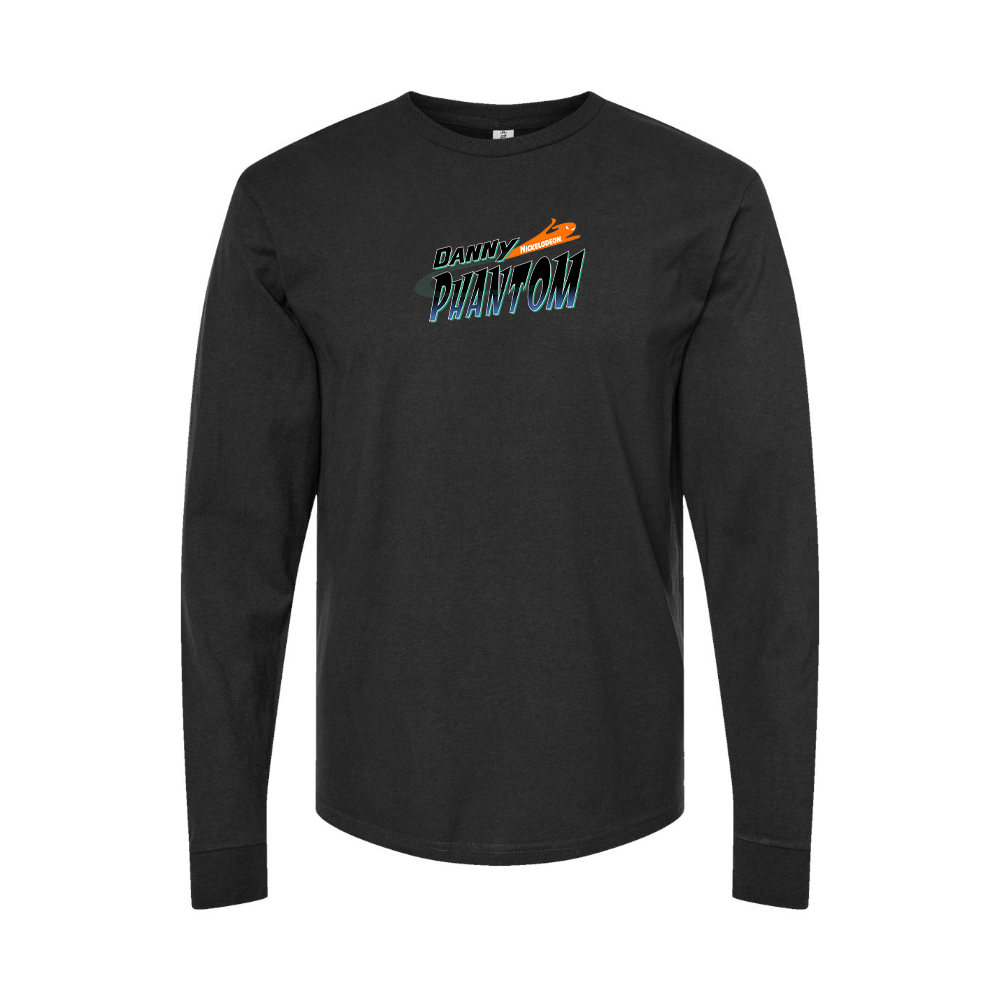 Youth Danny Phantom Logo Cotton Long Sleeve T-Shirt