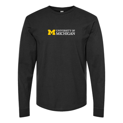 Youth University of Michigan Logo Cotton Long Sleeve T-Shirt
