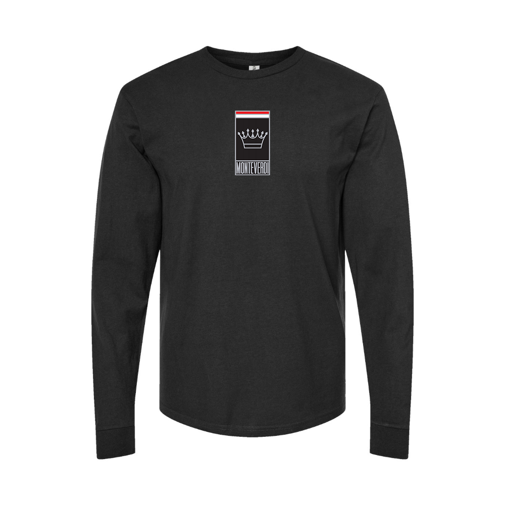 Youth Monteverdi Logo Cotton Long Sleeve T-Shirt