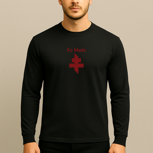 Men's FC Metz Soccer Logo Long Sleeve T-Shirt