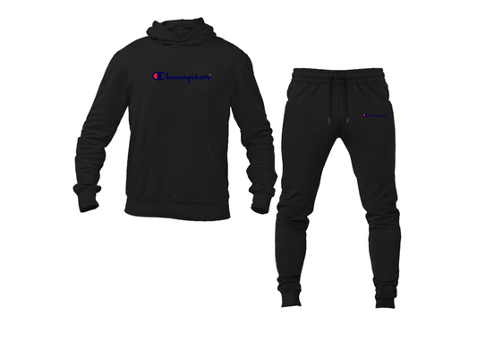 Men's Champion Logo Hoodie Joggers Set