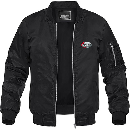 Men's TechArt Logo Lightweight Bomber Jacket Windbreaker Softshell Varsity Jacket Coat