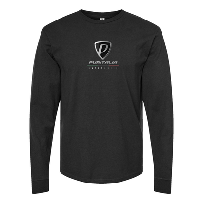 Men's Puritalia Automobili Logo Cotton Long Sleeve T-Shirt