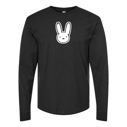 Men's Bad Bunny Logo Cotton Long Sleeve T-Shirt
