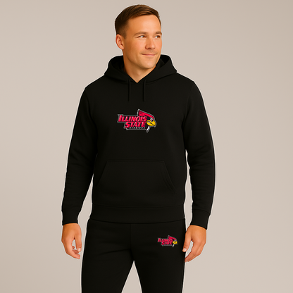 Men's Illinois State Redbirds Logo Hoodie Joggers Set