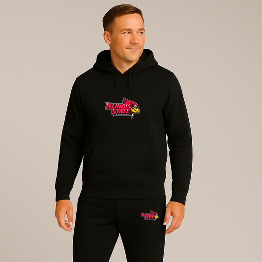 Men's Illinois State Redbirds Logo Hoodie Joggers Set
