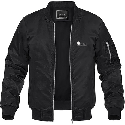 Men's Amblin Entertainment Logo Lightweight Bomber Jacket Windbreaker Softshell Varsity Jacket Coat