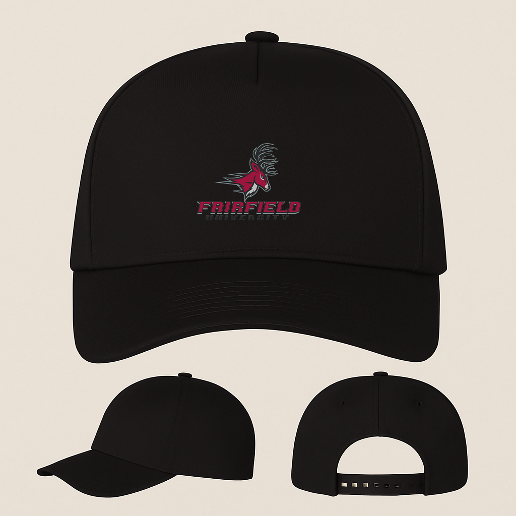 Fairfield Stags Logo Five Panel Twill Snapback Cap