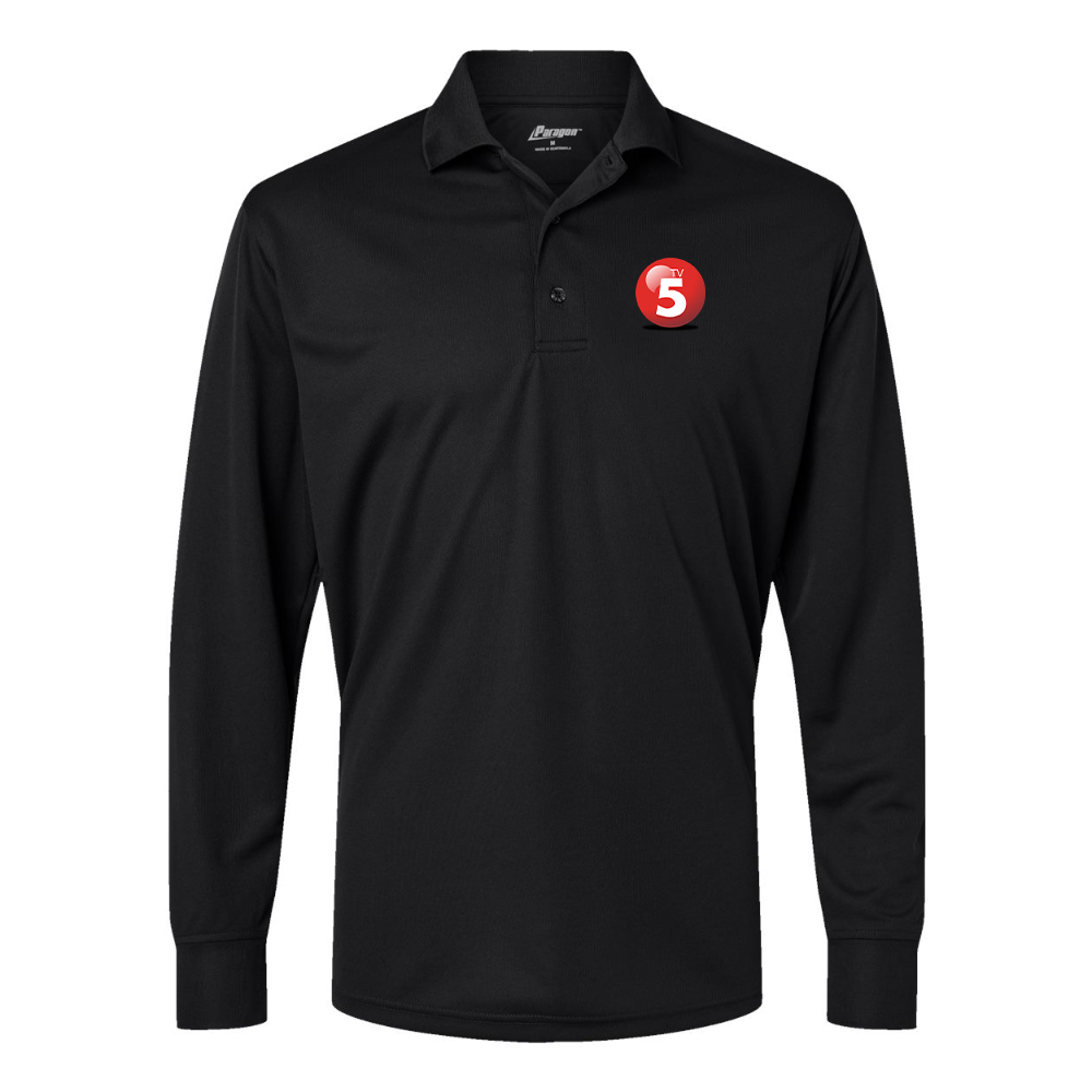 Men's ABC TV5 Logo Paragon Prescott Long Sleeve Polo