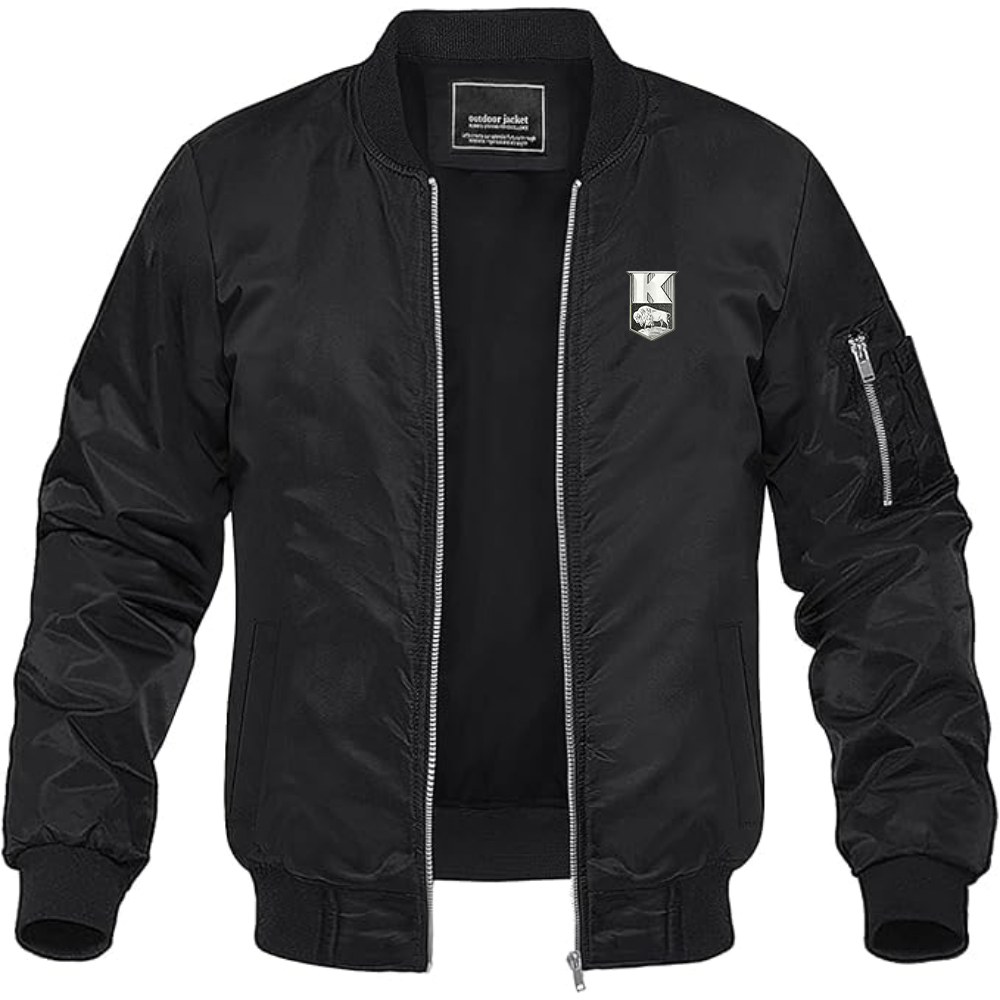 Men's Kaiser Logo Lightweight Bomber Jacket Windbreaker Softshell Varsity Jacket Coat