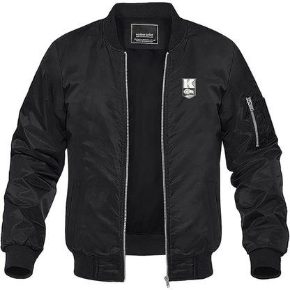 Men's Kaiser Logo Lightweight Bomber Jacket Windbreaker Softshell Varsity Jacket Coat