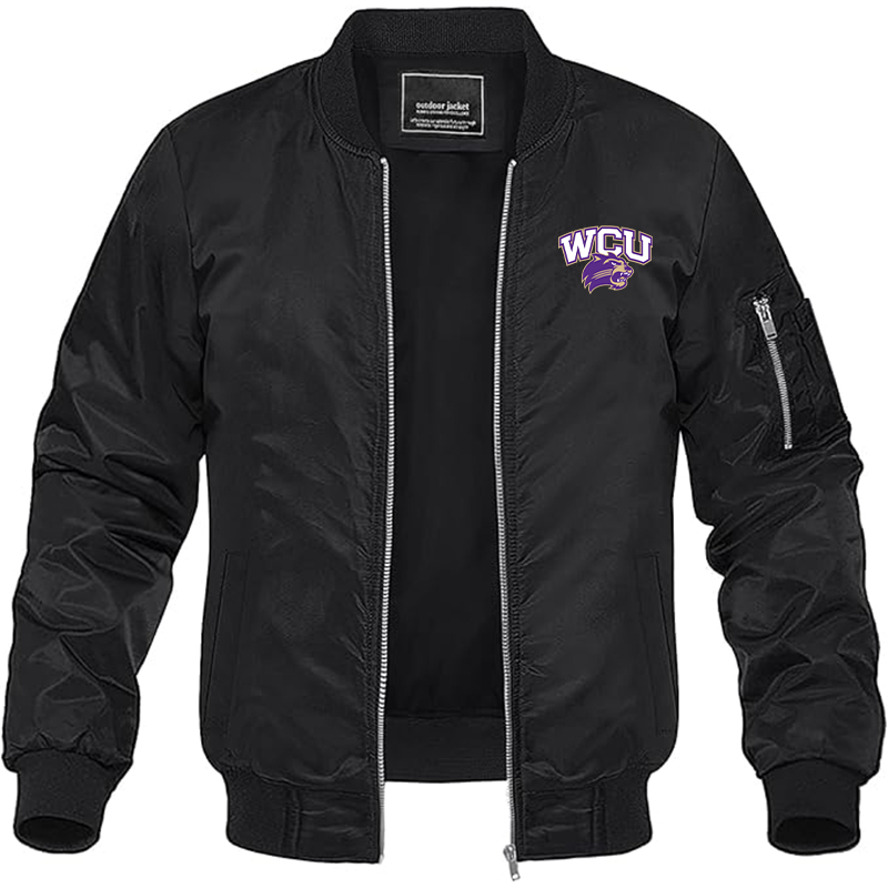 Men's Western Carolina Catamounts Lightweight Bomber Jacket - Black