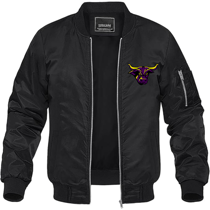 Men's Minnesota State Mavericks Logo Lightweight Bomber Jacket Windbreaker Softshell Varsity Jacket Coat