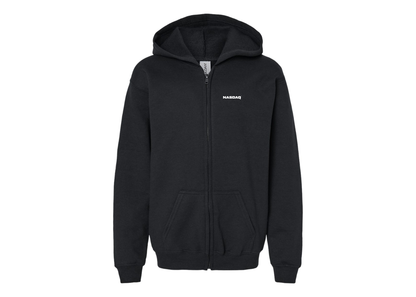 Gildan Heavy Blend Youth Nasdaq Logo Full Zip Hooded Sweatshirt