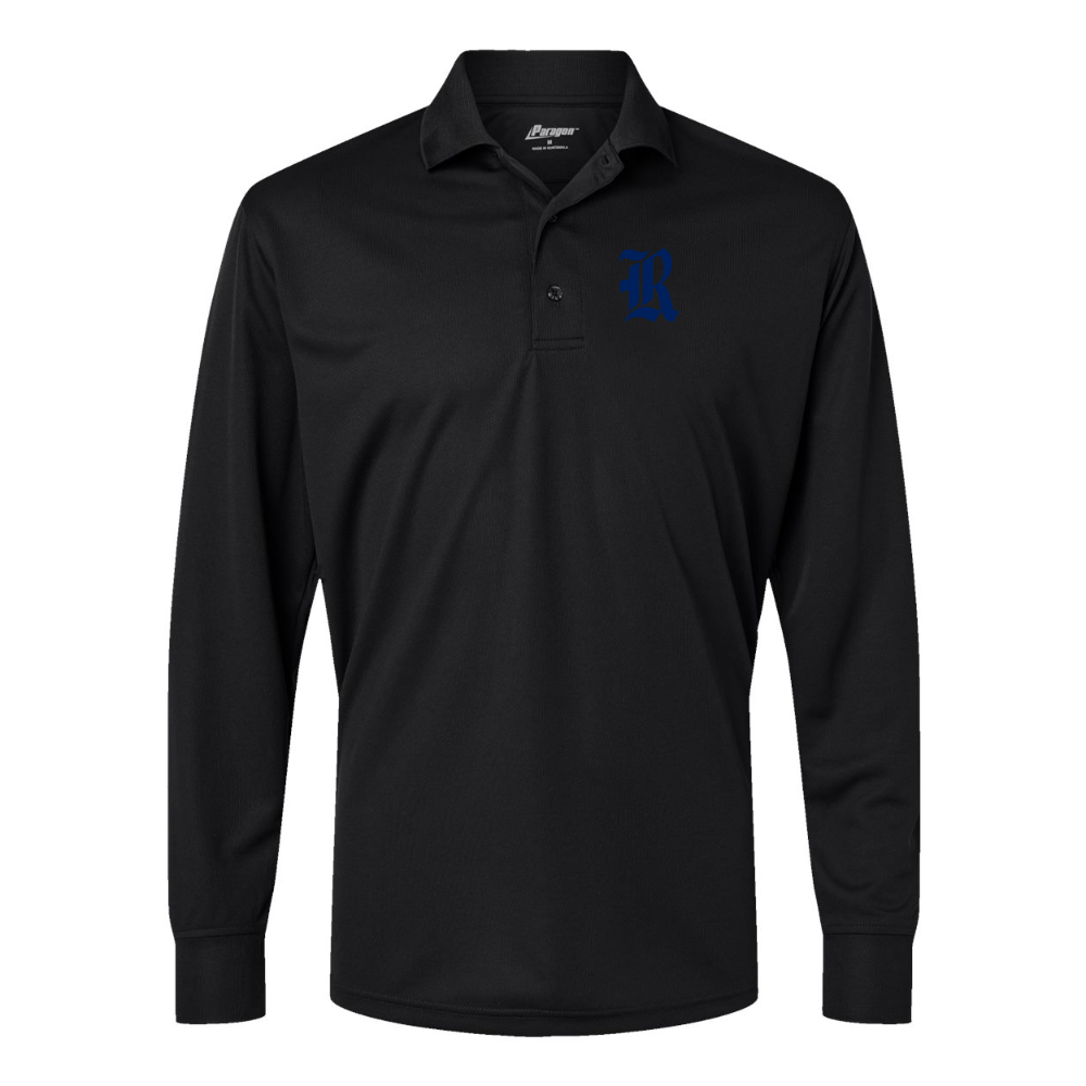 Men's Rice Owls Logo Paragon Prescott Long Sleeve Polo