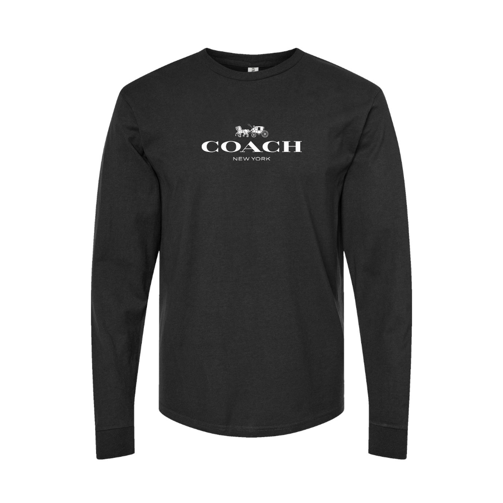 Men's Coach Logo Long Sleeve T-Shirt