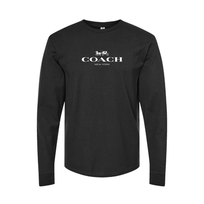 Men's Coach Logo Long Sleeve T-Shirt