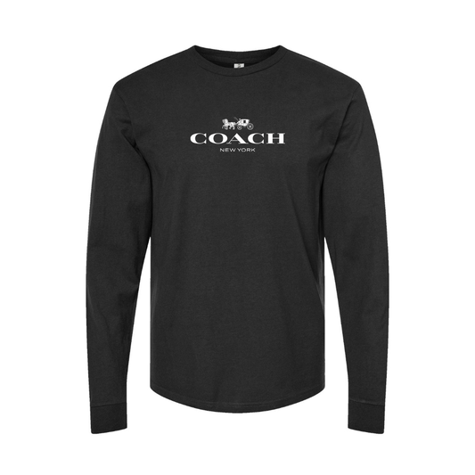Men's Coach Logo Long Sleeve T-Shirt
