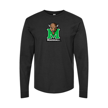 Youth Marshall Thundering Herd Logo Cotton Long Sleeve T-Shirt