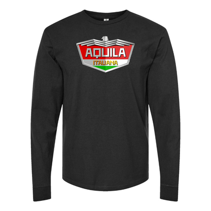 Men's Aquila Italiana  Logo Cotton Long Sleeve T-Shirt