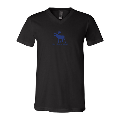Abercrombie & Fitch Moose Logo BELLA  CANVAS - Jersey V-Neck T-Shirt