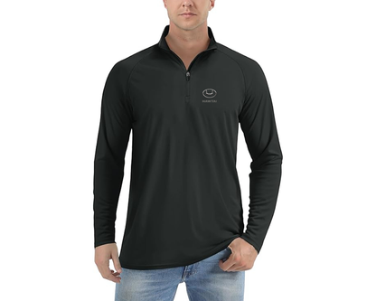 Men’s Hawta Logo Lightweight Quarter-Zip Athletic Shirt Long Sleeve Performance Wear