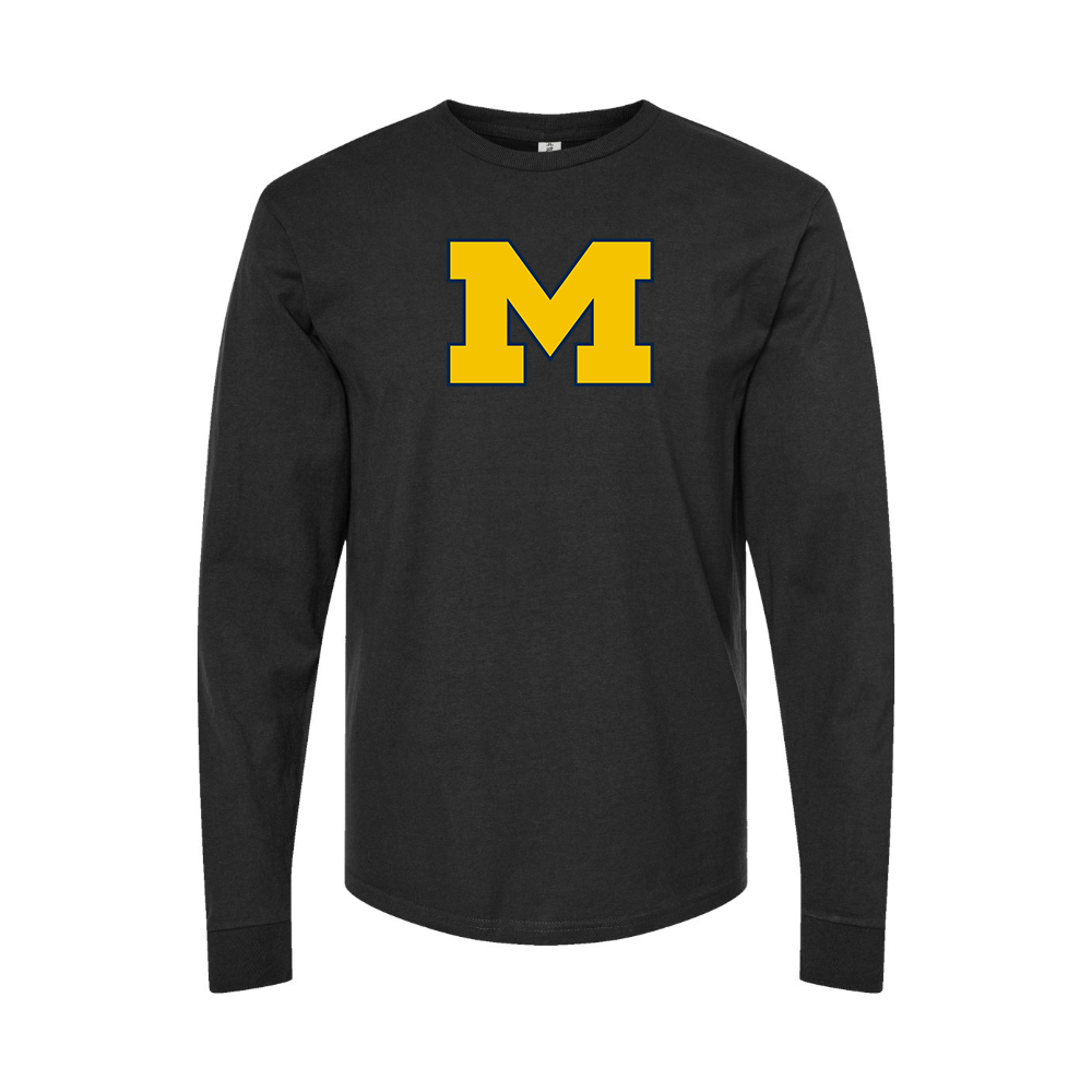 Men's Michigan Wolverines Logo Long Sleeve T-Shirt