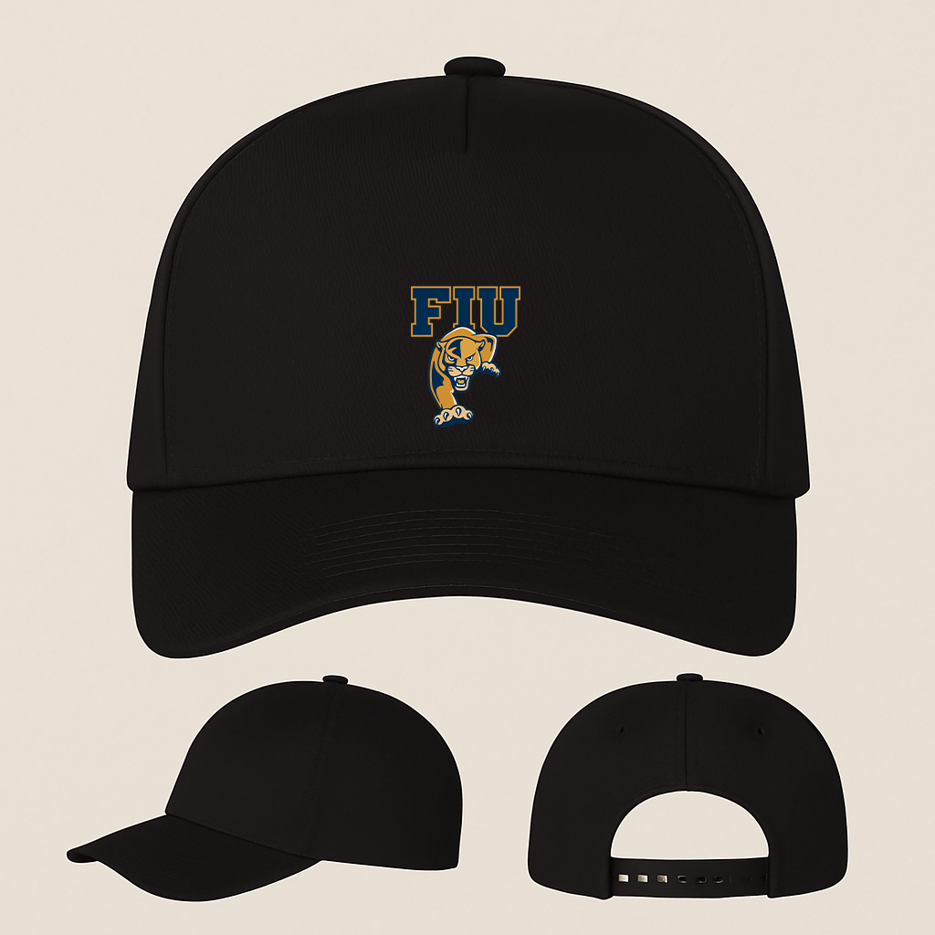 FIU Panthers Logo Five Panel Twill Snapback Cap