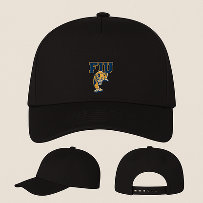 FIU Panthers Logo Five Panel Twill Snapback Cap