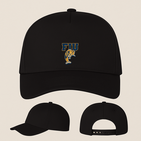 FIU Panthers Logo Five Panel Twill Snapback Cap