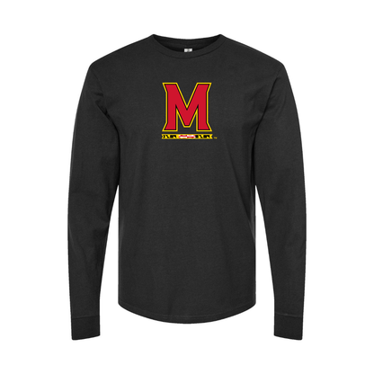 Youth Maryland Terrapins Logo Cotton Long Sleeve T-Shirt