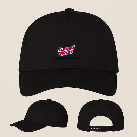 George Great West Conference Logo Five Panel Twill Snapback Cap