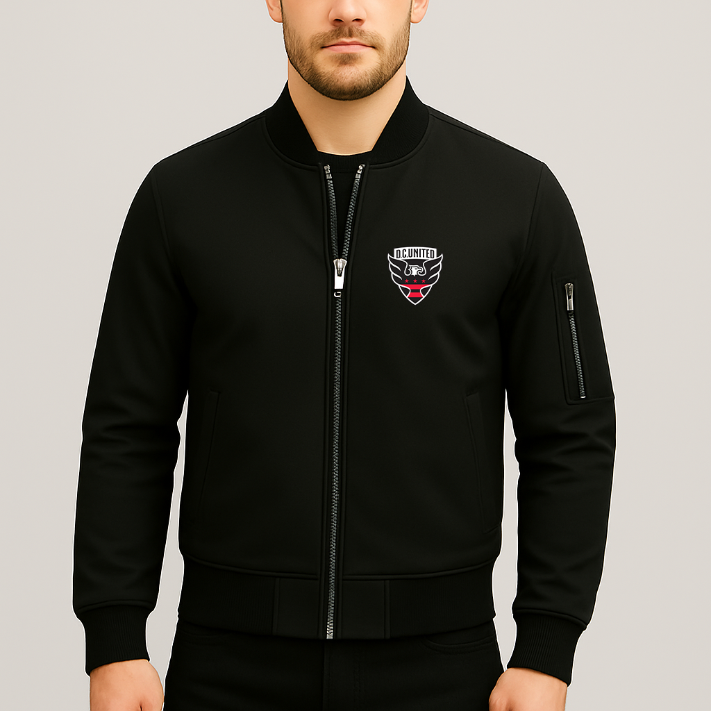 Men's D.C. United FC Lightweight Bomber Jacket - Black