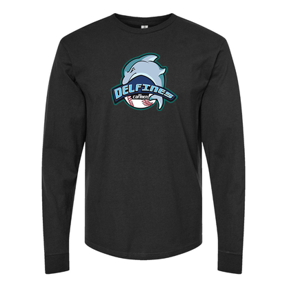 Men's Carmen Delfines Logo Cotton Long Sleeve T-Shirt