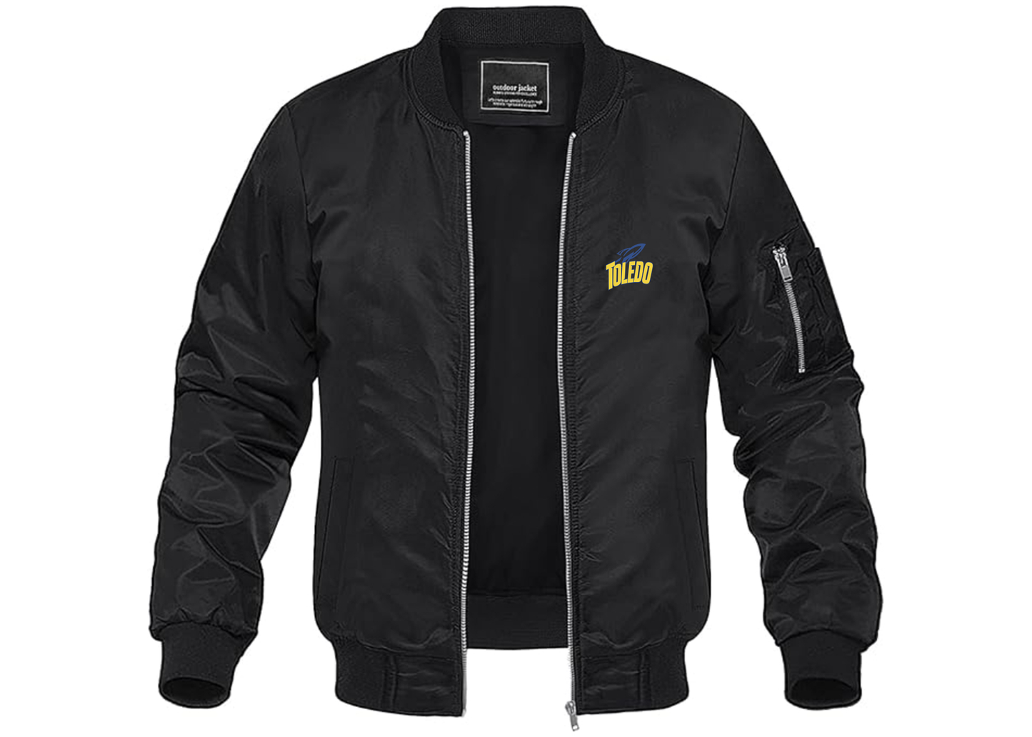 Men's Toledo Rockets Lightweight Bomber Jacket Windbreaker Softshell Varsity Jacket Coat