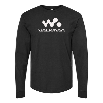 Men's Walkman Logo Cotton Long Sleeve T-Shirt