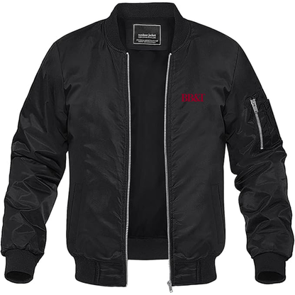 Men's BBT Logo Lightweight Bomber Jacket Windbreaker Softshell Varsity Jacket Coat