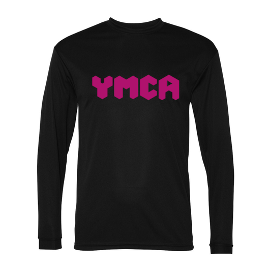 Men's YMCA Mauve  Performance Long Sleeve T-Shirt