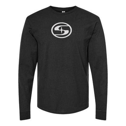 Men's Suda Electric Logo Cotton Long Sleeve T-Shirt