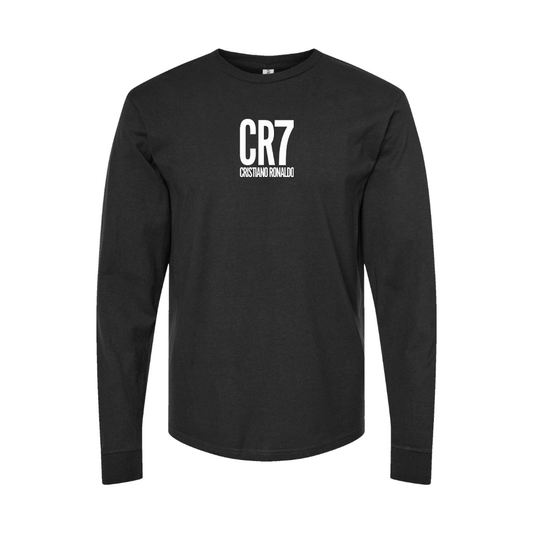 Youth CR7 Logo Cotton Long Sleeve T-Shirt