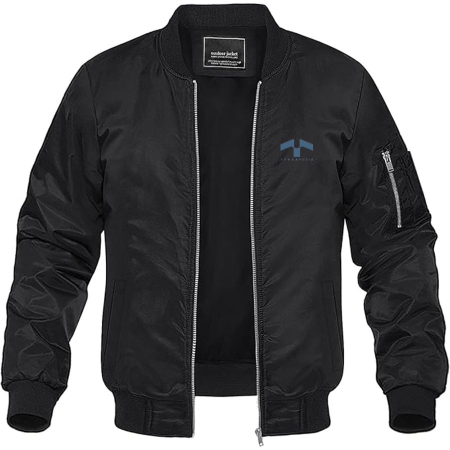 Men's Terrafugia Logo Lightweight Bomber Jacket Windbreaker Softshell Varsity Jacket Coat
