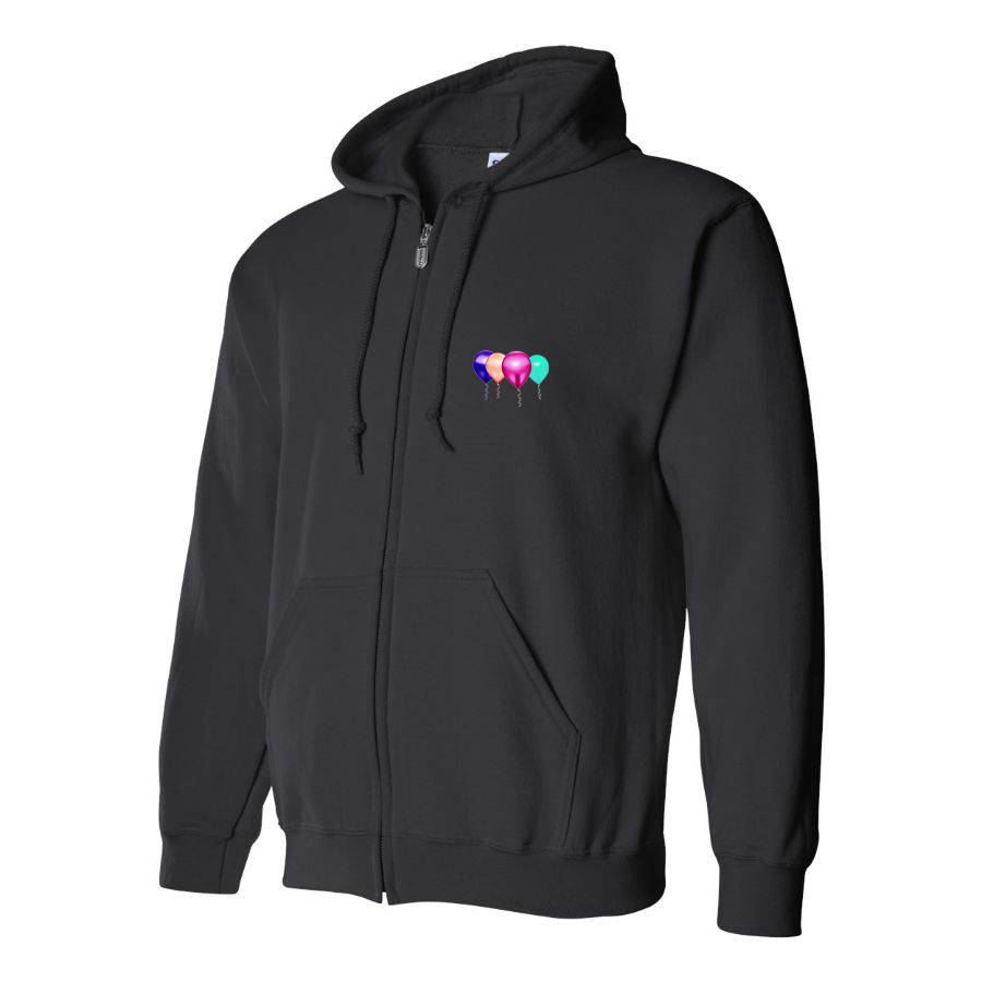 Men's Balloon-Emojis Logo Zipper Hoodie