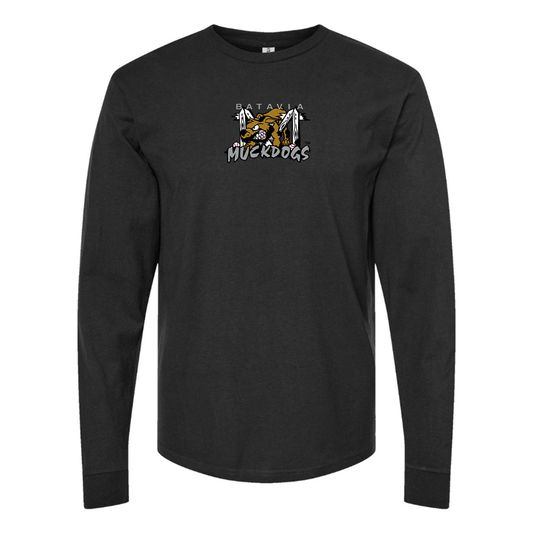 Youth Batavia  Muckdogs Logo Cotton Long Sleeve T-Shirt