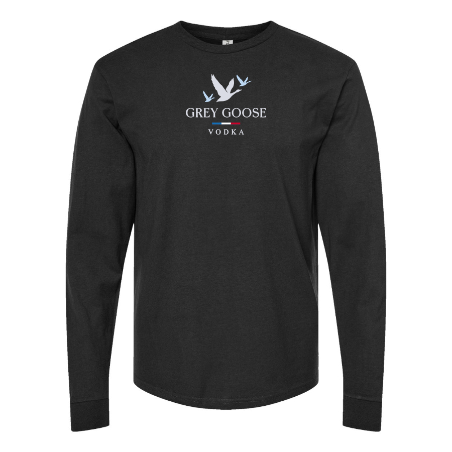 Youth Grey Goose Logo Cotton Long Sleeve T-Shirt