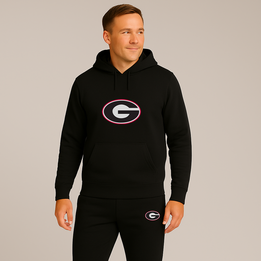Men's Georgia Bulldogs Logo Hoodie Joggers Set