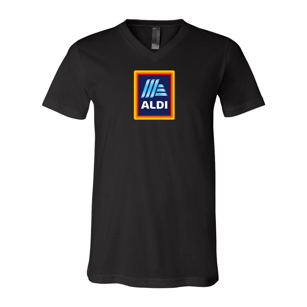 Aldi Logo BELLA  CANVAS - Jersey V-Neck T-Shirt