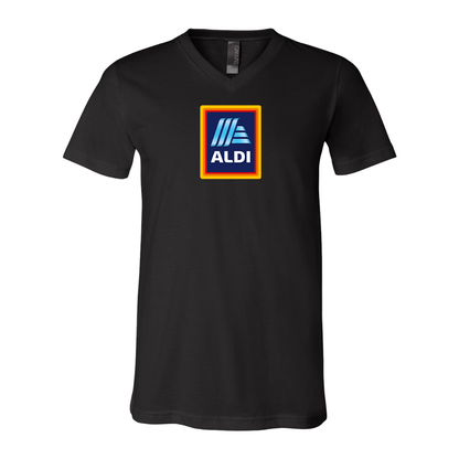 Aldi Logo BELLA  CANVAS - Jersey V-Neck T-Shirt
