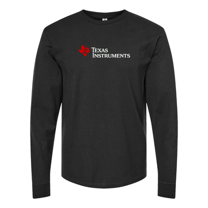 Men's  Texas Instruments Logo  Cotton Long Sleeve T-Shirt