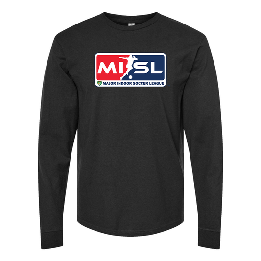 Men's Major Indoor Soccer League Logo Cotton Long Sleeve T-Shirt