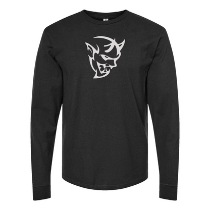 Men's Dodge Demon Logo Cotton Long Sleeve T-Shirt